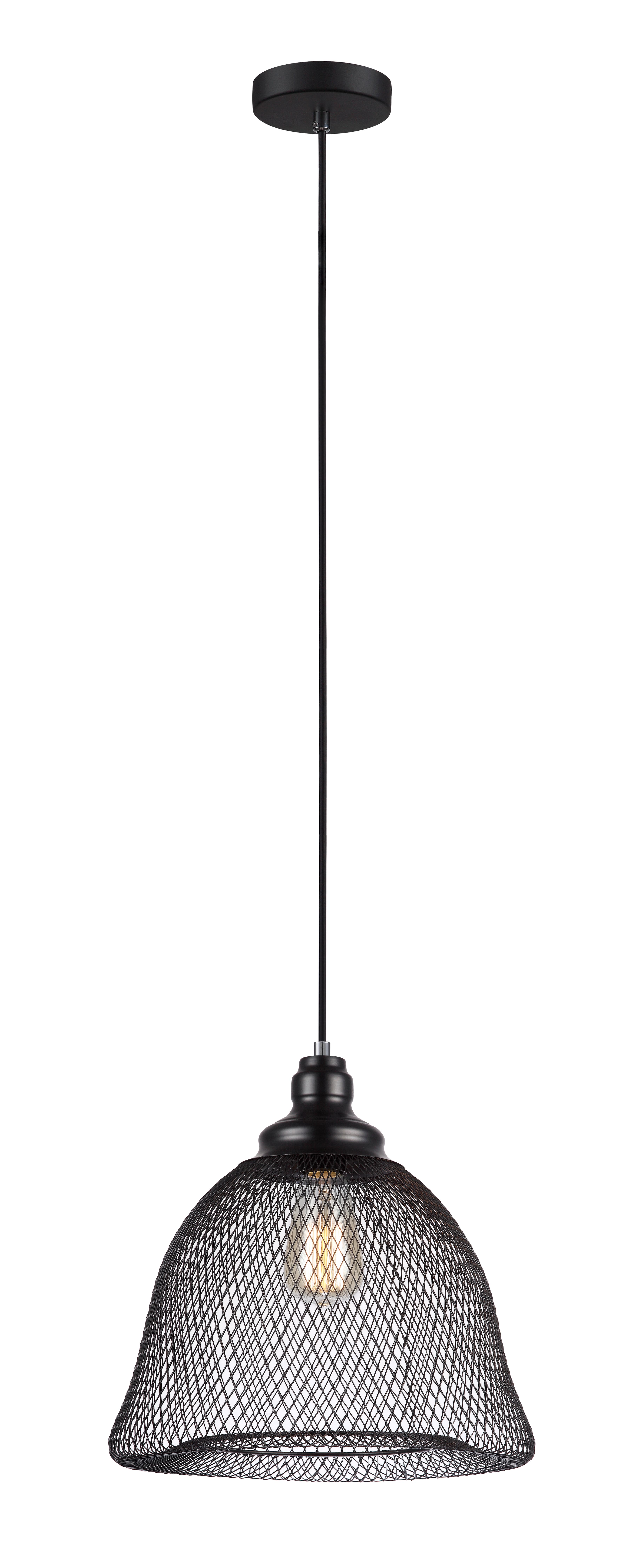 PENDANT ES 72W BLK MESH BELL OD330mm x H370mm 3m cable (25W Car