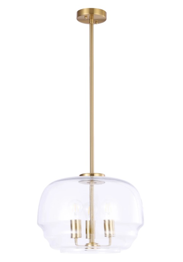 CUAD3 Clear Wine Glass Shape Pendant Light