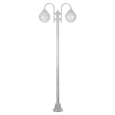 LISBON 2LT 2.4M 250MM WHITE OPAL POSTLIGHT