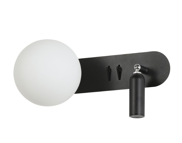 HARLOW Twin Switched Wall and Reading Light Black