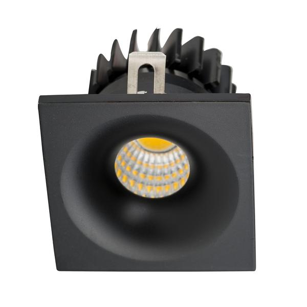 Mini square 3w LED Downlight Black 38mm Cutout