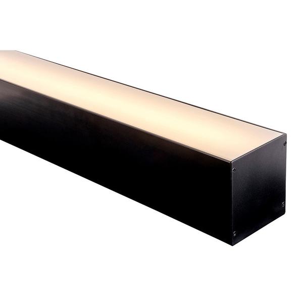 Large Black Deep Square Aluminium Profile with Standard Diffuser