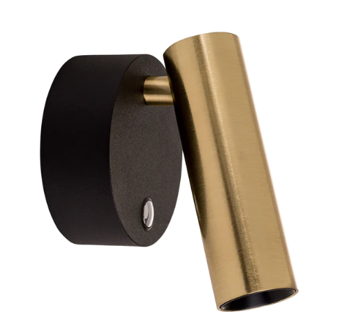 Lesen Black Brass Single Adjustable Wall Light