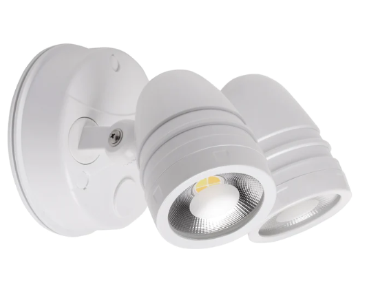 Focus Polycarbonate White Double Adjustable Spot Light