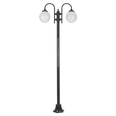 LISBON 2LT 2.4M 250MM BLACK OPAL POSTLIGHT