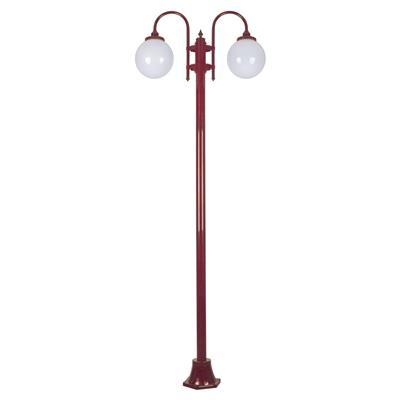 LISBON 2LT 2.4M 250MM BURGUNDY OPAL POSTLIGHT