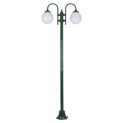 LISBON 2LT 2.4M 250MM GREEN OPAL POSTLIGHT