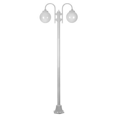 LISBON 2LT 2.4M 250MM WHITE OPAL POSTLIGHT