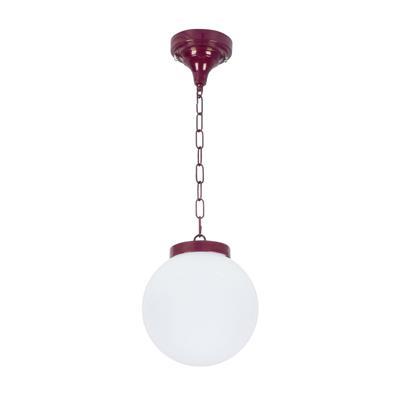 SIENA CHAIN PENDANT 200MM OPAL E27 BURGUNDY