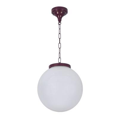 SIENA CHAIN PENDANT 300MM OPAL E27 BURGUNDY