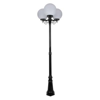 SIENA 3LT 2.4M 300MM OPAL POSTLIGHT BLACK