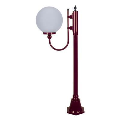 LISBON 1LT 1.32M 300MM OPAL POSTLIGHT BURGUNDY