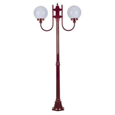 LISBON 2LT 1.94M 250MM OPAL POSTLIGHT BURGUNDY