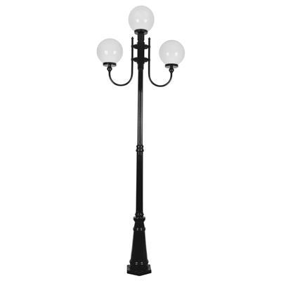 LISBON 3LT 2.54M 250MM OPAL POSTLIGHT BLACK