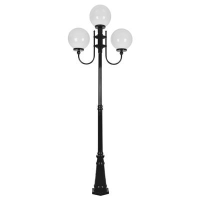 LISBON 3LT 2.54M 300MM OPAL POSTLIGHT BLACK