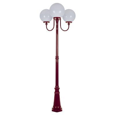 LISBON 3LT 2.29M 300MM OPAL POSTLIGHT BURGUNDY