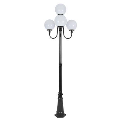 LISBON 4LT 2.54M 250MM OPAL POSTLIGHT BLACK