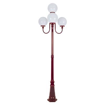 LISBON 4LT 2.54M 250MM OPAL POSTLIGHT BURGUNDY