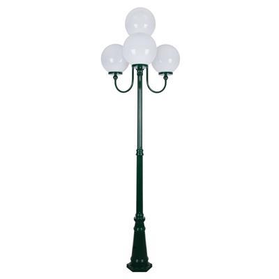 LISBON 4LT 2.54M 300MM OPAL POSTLIGHT GREEN