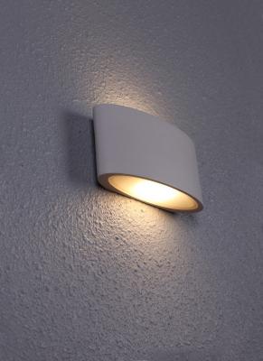 WALL LED S/M CURVED SAND WH Up/Dn 3000K 6.8W IP54 (520 Lumens) 1