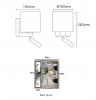 BRIGHTON WALL Flaxen Shade + LED (3W 3K) Adj Matt White