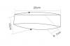 CANNES WALL LED MATT WH CURVED UP/DN 6W 120D 3000K