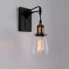 STRUNG WALL Black / Antique Bronze and Clear Pear Shape glass