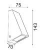WEDGE WALL LIGHT GU10 SS316 POWDERCOAT BLACK IP44