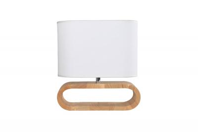 TABLE LAMP ES 40W BLONDEWOOD/WH CLOTH SHADE H330mm x W300mm (Bas