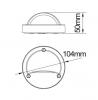 STEP EYELID LED 240V S/M BLK ROUND 3K 2.3W IP44 (144Lm)