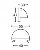 STEP EYELID LED 12V DC S/M AGED BRONZE 1W 3K IP65