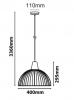 STRAND WHITE IRON + WOOD DOME CAGE OD400mm x H295mm