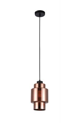 PENDANT ES 72W Copper coloured Glass with Silver internal Dble C