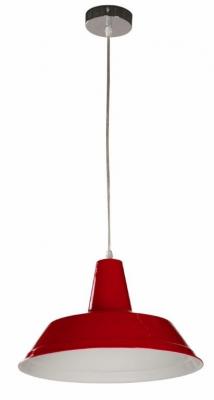 PENDANT ES 60W RED Angled Dome OD355mm x L250mm 3m cable WTY 1YR