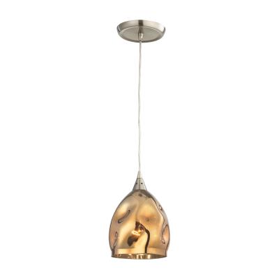 PENDANT ES 60W Chrome with Gold Plated Glass ELLIPSE OD146mm x H