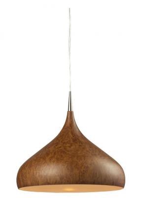PENDANT ES 60W BURL WOOD DOME OD410mm x H385mm 3m cable WTY 1YR