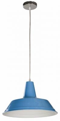 PENDANT ES 60W BLUE Angled Dome OD355mm x L250mm 3m cable WTY 1Y
