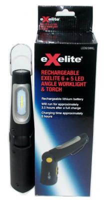 EXELITE LED 6 + 5 ANGLE WORK LIGHT & TORCH WTY 1YR