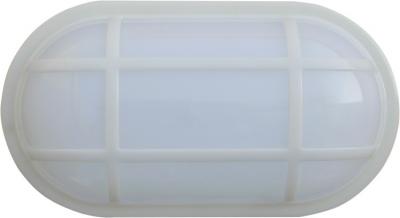 BULKHEAD / WALL LED WH OVAL (with optional cage) 20W IP65 W271mm