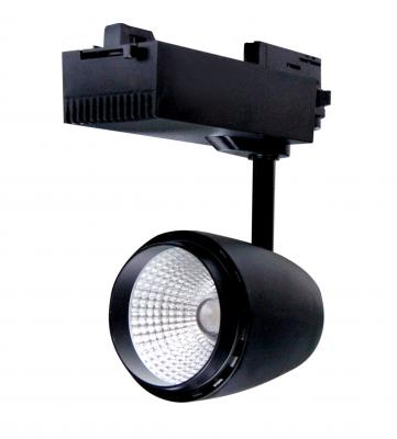 4 WIRE 3 Circuit LED TRACK HEAD BLK 30W 35D 5000K COB DIMM IP20