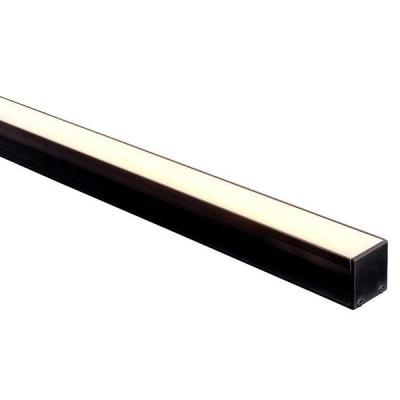 Deep Black Square Alum Profile with Standard Diffuser - 1 meter