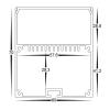 Large Black Deep Square Aluminium Profile with Standard Diffuser