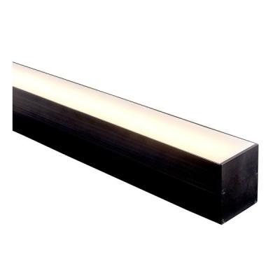 Large Black Deep Square Aluminium Profile with Standard Diffuser