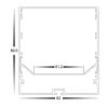 Large Black Deep Square Aluminium Profile with Standard Diffuser