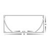 Large Deep Square Aluminium Profile + Standard Diffuser - 3M