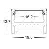 Shallow Square Aluminium Profile with Opal Diffuser - Kit - / me