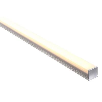 Shallow Square Aluminium Profile with Standard Diffuser - 1M