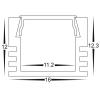 Shallow Square Aluminium Profile with Standard Diffuser - 3M