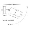 TIVAH Single Adjustable Wall Pillar Light 316 Stainless Steel