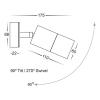 TIVAH Single Adjustable Wall Pillar Light Black